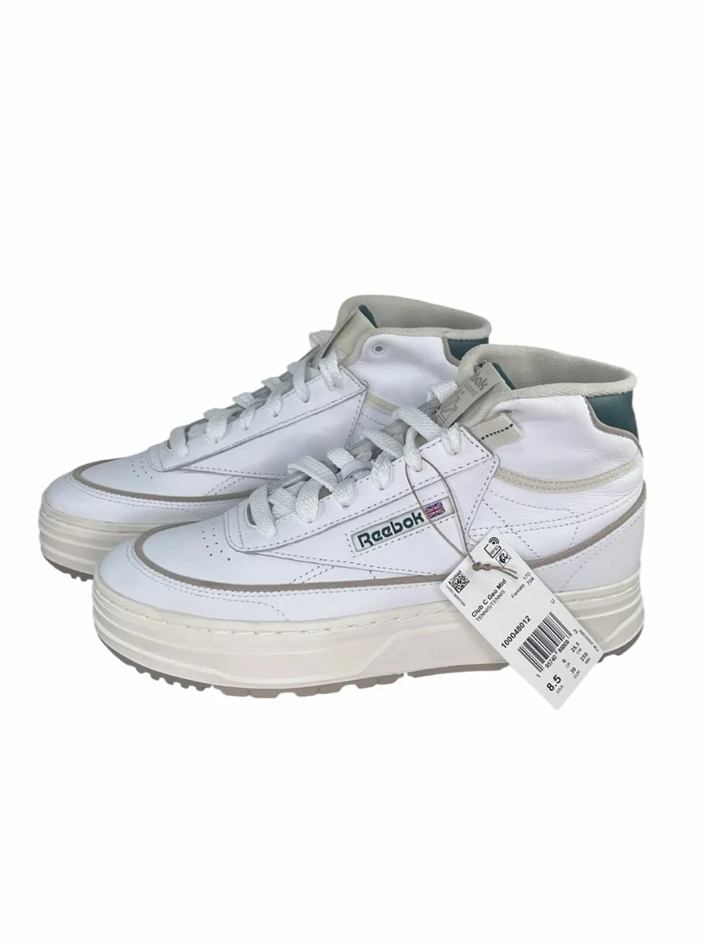 Reebok Club C Geo Mid High Top Platform‎ Sneakers Women's New 8.5